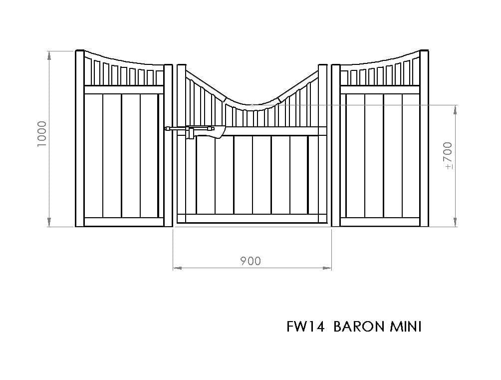 FW14 Pferdeboxen Vorderfront Baron Mini (3mB x 1mH) - Bild 4
