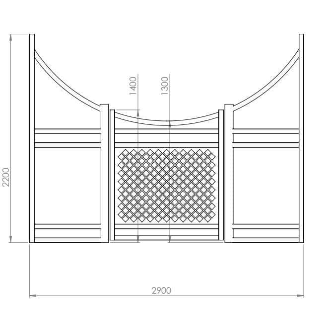 FW2 Pferdeboxen Vorderfront Baron Magic Horse ( 3mB x 2,20mH) - Bild 5